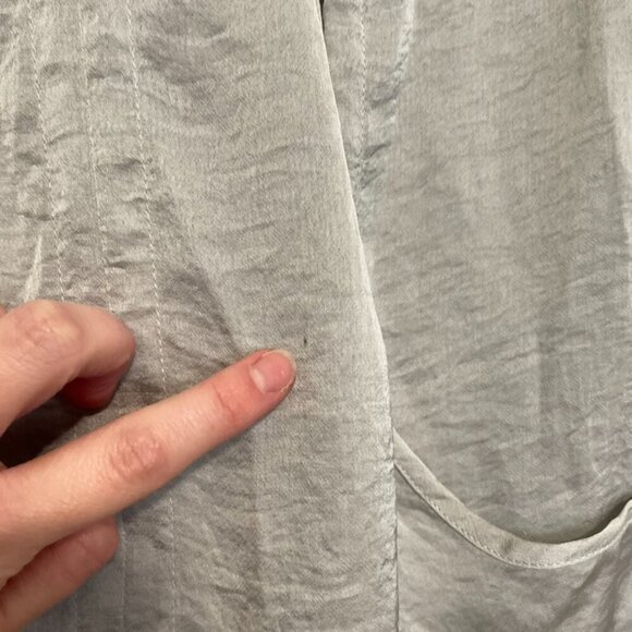 NEW NWT HELMUT LANG Chroma Drape Top Silver Gray Satin Layered Cutout Back Tank - Picture 15 of 16